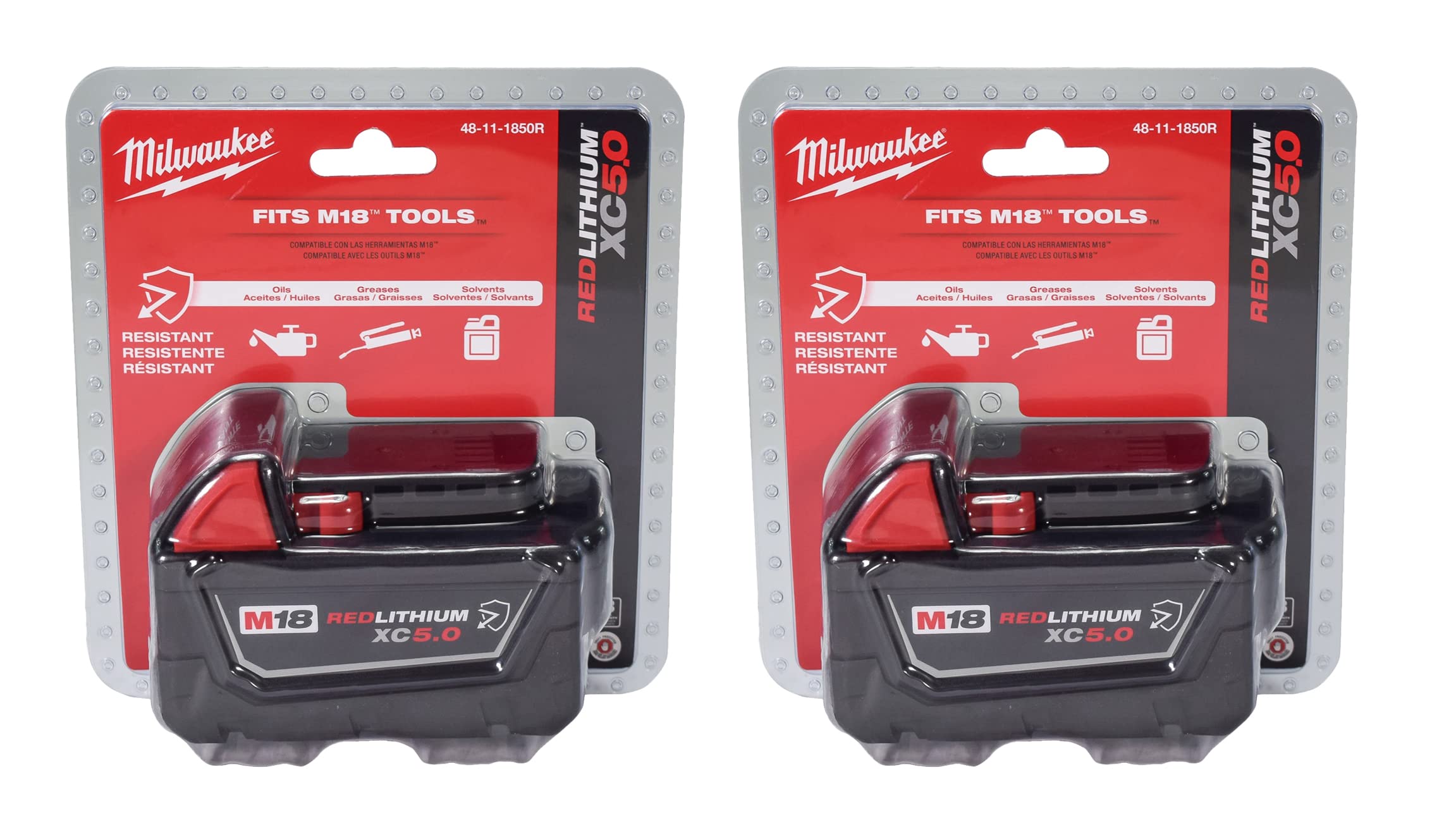 Picture of Milwaukee Electric Tool 48-11-1850R M18 Xc5.0 Resistant Battery